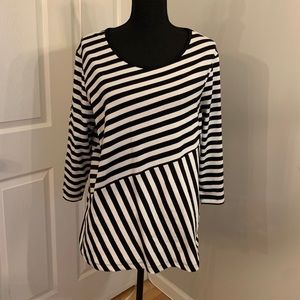 2/$20 Denim & Company Striped Top